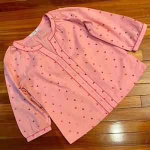 Boden Swiss Dot Cotton Tunic Top Sz 6